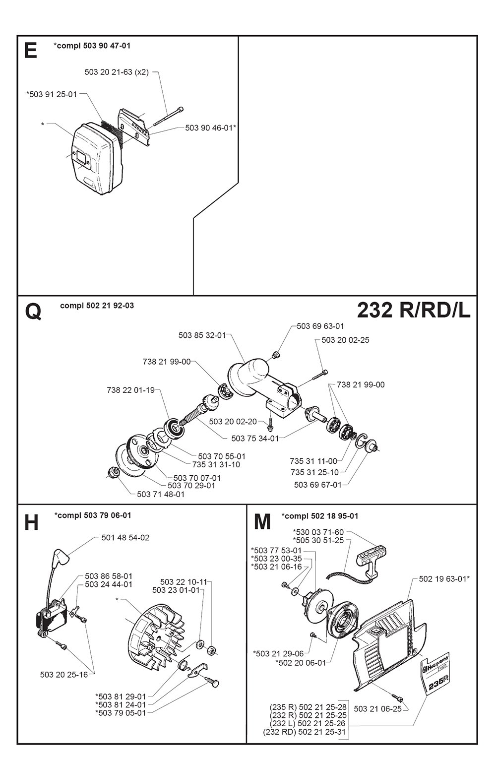 232 R-(I980001)-Husqvarna-PB-1Break Down